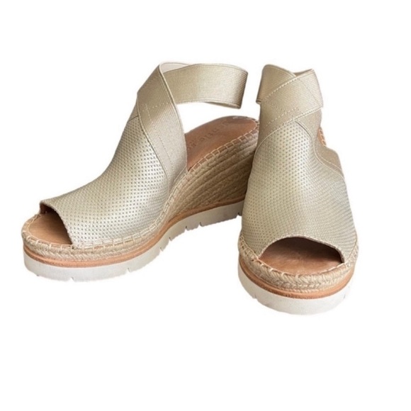 GENTLE SOULS by Kenneth Cole Women's Espadrille Wedge,Elastic Ankle Strap Sz 6.5 - Picture 3 of 9